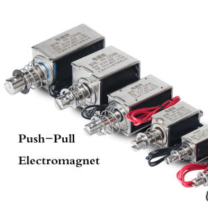 Push Pull Type Linear Solenoid Switch Open Frame Electromagnet Keepping Force 0.2- 20N Travel 5-15mm Electric Magnets DC 12V 24V