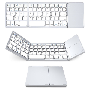 B033 Portable Foldable Bluetooth Keyboard for Android iOS with Touchpad Convenient Storage Versatile Compact Design