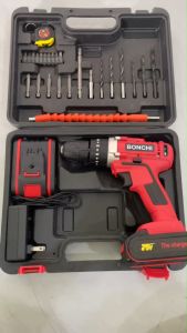 สว่านไร้สาย BONCHI สว่าน 3 ระบบ เจาะ กระแทก ขันน็อต 75 V พร้อมแบตเตอรี่ 2 ก้อน  สว่านแบต สว่านไฟฟ้าอุปกรณ์ครบชุดพร้อมใช้งาน