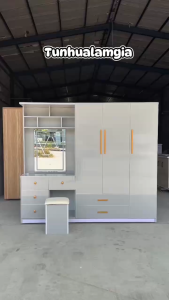 COMBO SIÊU HOT – TỦ QUẦN ÁO NHỰA ĐÀI LOAN KÈM BÀN TRANG ĐIỂM V10