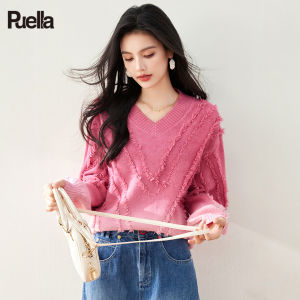 Puella | Gradient Color Casual V-Neck Sweater