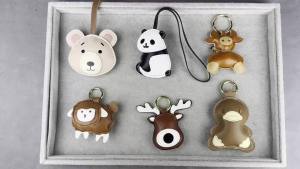 Cute PU Leather Animal Bag Charms/Panda Deer Bear Duck Cow Sheep/Adorable Keychain Accessories for Handbags Backpacks,Gift