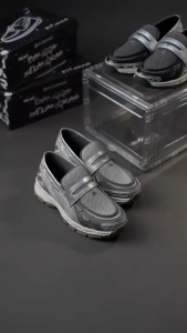 VELOCITY SILVER BLACK |ManNeedMe x ARF| Sepatu Sneakers Pria Casual Slip On Shoes