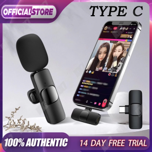 Mikrofon Nirkabel MICROPHONE HP K8 Wireless Microphone HP Klip TYPE C Lavalier Mic