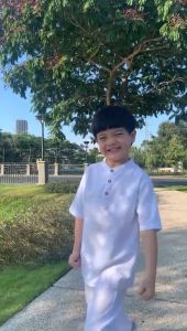 Setelan Koko Anak Hafiz Junior Lucuna Warna Putih Size 2-10 thn