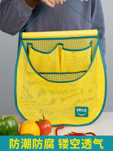 Breathable Kitchen Storage Bag Wall-Mounted Onion Ginger and Garlic Special Hanging Bag Fruit and Vegetable Storage Fantastic Garlic Mesh Bag