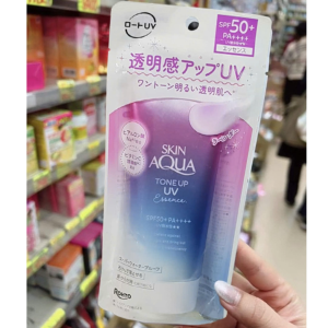 Kem chống nắng Rohto Skin Aqua Tone Up UV Essence SPF50/PA++++ tuýp 80ml - phiên bản mới chính hãng Nhật!