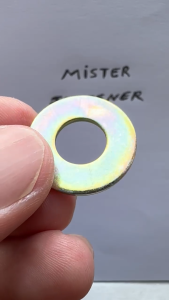 50 PCS Ring Plat M10x23 10mm Tebal 1.5 mili Kuning Baut 14 Ketebalan 1.5mm Plat Kuning