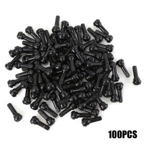Vktech TR-413 Snap In Black Rubber Valve Stems - 100pcs Tubeless Valves for Reliable Engine Cooling and Climate Control Solutions