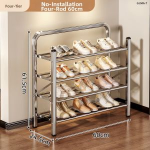 JIAJIESHI | Narrow Compact Easy-to-Assemble Multi-layer Stainless Steel Shoe Rack