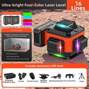 CHUANGYI | 12-Line 4-Color Outdoor High-Precision Auto-Leveling Infrared Laser Level