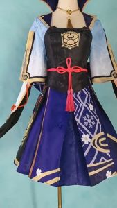Game Genshin Impact Kamisato Ayaka Cosplay Costume Wig Fan Full Set Halloween Carnival Party