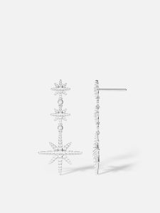 Three Meteor Stars Hexagram Earrings