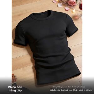 Áo Thun Ngắn Tay Ôm Body Trắng Dành Cho Nam