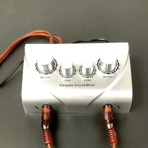 Mixing Sound Mixer Dual Mic Inputs Company Stage Home KTV Rooms Digital Karaoke Professional Audio System Machine Sound Amplifier & Microphone Karaoke Home KTV Rooms Digital Mixer US Plug