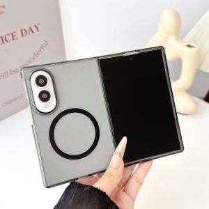 Hard PC Magnetic For Magsafe Matte Transparent Phone Case For Samsuang Galaxy Z Fold 8 Ultra 7 6 5 4 3 Shockproof Shell Cover