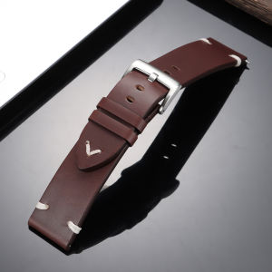 20mm 22mm Quick Release Oil Wax Leather Watch Strap for Seiko for Omega Cowhide Leather Watch Band Business Men Women Bracelets