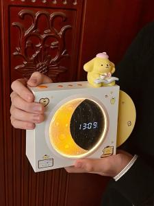 Bluetooth Speaker Wireless Black Vinyl Record Moon Capturing Clock Creative Gift for Boyfriend Birthday Suitable for Christmas