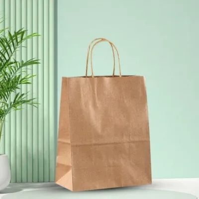 10 Pack Kraft Paper Bags Handheld Baked Goods Takeaway Packaging Bags Clothing Holiday Gift Bags Logo Customization Available