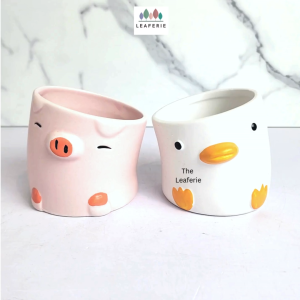 The Leaferie Odell plant pots. Ceramic flowerpot . flowerpots . flower pot . planter . planters