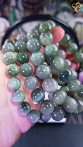 Graduation Grade Natural Cat Eyes Greyish Green Rabbit Hair Quartz Rutile Bracelet