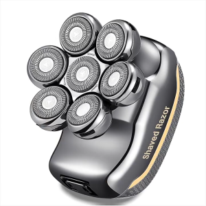 Original 7-Knife Head Bald Head Artifact Hair Clipper Razor Shaving Head Dedicated MenS Self-Shaving Bald Head Waterproof