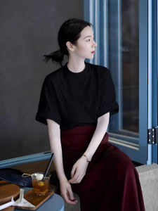 Retro American Short Sleeve T-Shirt Women Summer Cartoon Mickey Print Fashion Oversize Loose Top Trendy Cotton round Neck