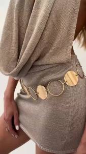 Ingemark | Ingemark Bohemian Metal Round Spliced Belly Waist Chain Women‘s Trendy Adjustable Belt Accessories Jewelry Gift for Jeans Dress