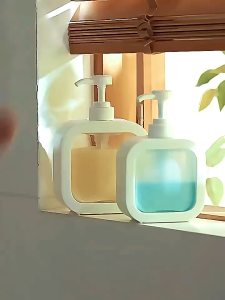 Botol Refill Sabun Cair Mandi Cuci Tangan Piring 500ml 300ml Estetik Minimalis Korea Transparan