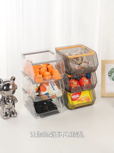 Stackable Acrylic Storage Organizer Desk Organizer Table Organizer and Make Up Organizer Storage