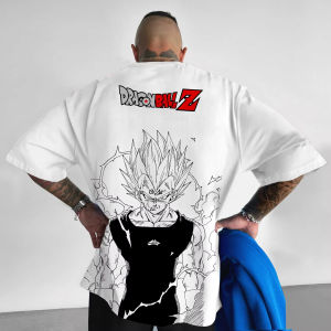 Bandai | Dragon Ball Animation Vegeta Joint T-Shirt 2026 Summer New Mens Street Hip Hop Loose Casual American Trend Short Sleeve Top