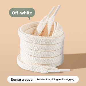 LINGMIAO | Anti-Slip Durable Shoelaces for Men Flat Elastic White Casual Sneakers