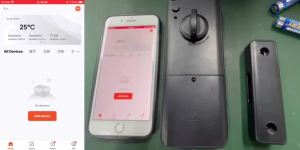 Support Tuya App Bluetooth to Wifi Electronic Lock Handle Smart Home Remotely Unlock Door Lock for Hotel/ Apartment/Guesthouse