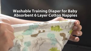Absorbent Washable Diaper for Baby 6 Layer Cotton Nappies