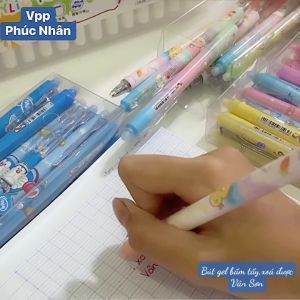 06 Cây Bút Gel Bấm Tẩy Xóa Được (Mực Xanh Tím) Đủ Mẫu VS9967 VS9971 VS9995 0.5mm