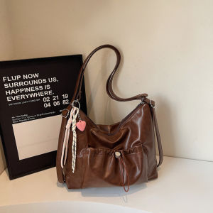 Retro Commuter Large Capacity Womens Tote Bag Multi-Functional Shoulder Bag Backpack Casual Simple Style Soft Handle