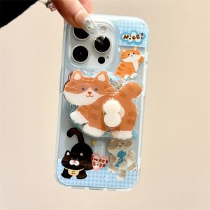 Magnetic Absorption Cat Oil Painting Phone Case Suitable for Xiaomi 14T/13T pro International Version 11S Poco X7 pro Frosted F5 Redmi 13C/14C Cute Note13R/12C/M6 Soft