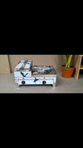 2 in 1 Burger Griddle & Deep fryer 12in x 20in total) Gas Type/Griddle size 12in