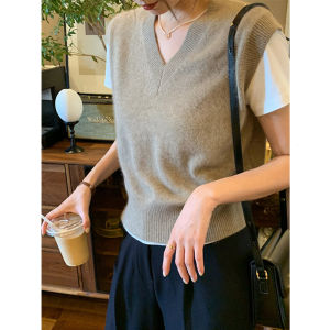 HUOLISI | Vintage Chinese Style V-Neck Womens Sleeveless Knitted Vest Winter