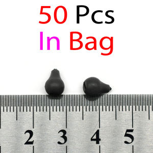 50Pcs Carp Fishing Pear Rubber Line Stop Buffer Beads Anti Slip Swivel Positioning Rig Beads For Chod Ronnie Rig Carp Fishing