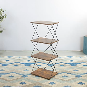 Turspid 4/5ชั้น ชั้นวางเหล็ก ชั้นเหล็ก ชั้นวางของ ชั้นวางสินค้า สแตนเลส+ไม้ ชั้นอเนกประสงค์น แข็งแรง ทนทาน รับน้ำหนักดี เก็บของ