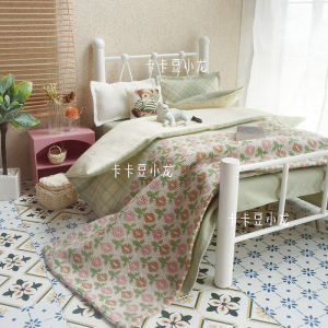 6 Points Blythe BJD Dollhouse Baby House Accessories Miniature Pure Cotton Handmade Bedding Match Sets Props