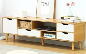 Modern Wooden TV Rack Cabinet - Multifunctional TV Stand Table for Home Living Room