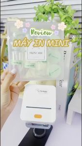 Máy in tem nhãn máy in nhiệt mini cầm tay The Greenery-P1 kết nối bluetooth không dây dễ sử dụng - thiết kế tem nhãn