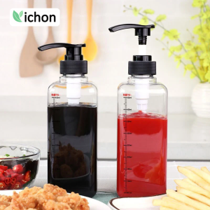 500ML/ 1000MLReusable Syrup Dispenser Squeeze Liquid Dispenser Bottle Leakproof For storage Liquid seasoning Bee Kitchen Tools