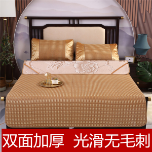 Double-Sided Summer Mat Rattan Mat Single Double Home Foldable Viscose Fiber Mat Summer Bare Sleeping Mat Winter Summer Straw Mat Bamboo Mat
