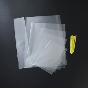 100 Chiếc Túi OPP Trong Suốt Có Dây Buộc Cho Tiệc Cưới Quà Tặng Kẹo Món Tráng Miệng Lễ Hội Bao Bì Túi Nhựa Trong