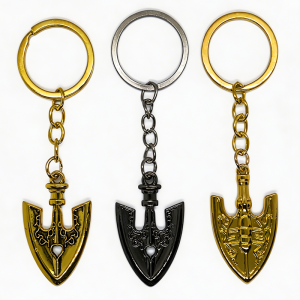 JOJO Bizarre Adventure Stand Arrow Keychain Necklace Metal Bug Arrow Pendant Anime Cosplay Key Holder Necklace for Fans