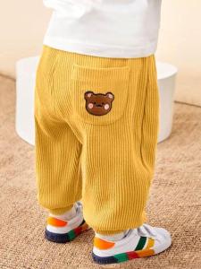 Fleece Lined Baby Girl Pants Autumn Style Children Casual Trousers Harlan Style Polyester Fiber Comfortable Loose Fit for Kids