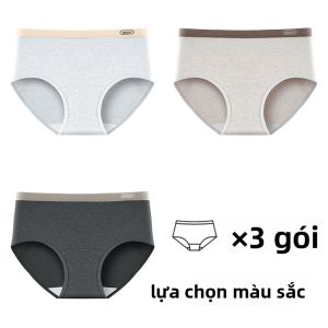 Quần lót nữ MiiOW cotton 100% kháng khuẩn cạp vừa thoáng khí
